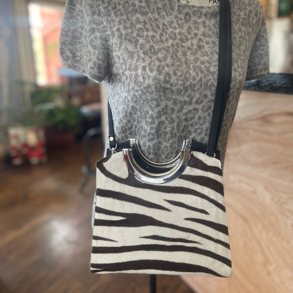 Custom made from hair on calf skin with a checkbook cover #1 spring print!🦓 - Picture 2 of 9